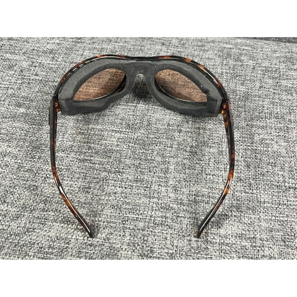 Panoptx Cyclone Tortoise Shell Wrap Sunglasses Wind Foam Seal Copper Lens Mens